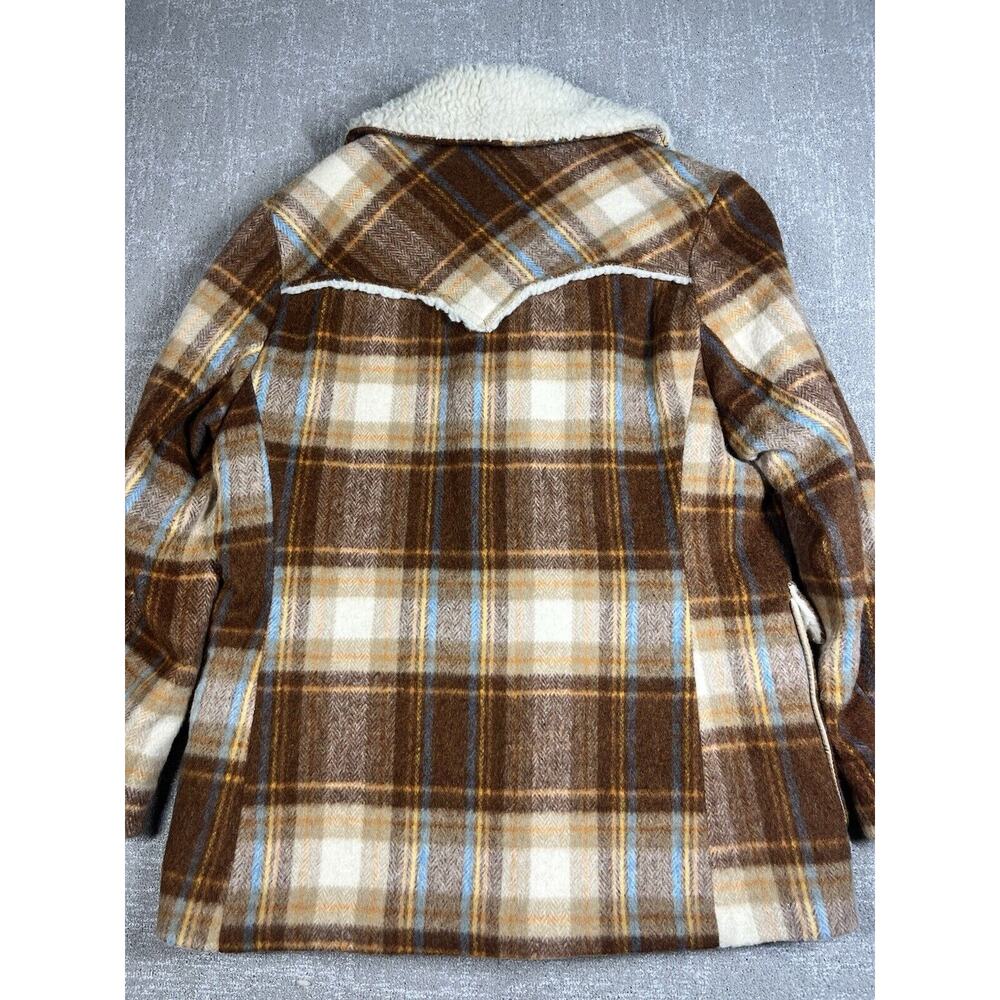 Pioneer Wear Sherpa Lined Western USA Button Down Long Jacket Mens 42 - Picture 7 of 8